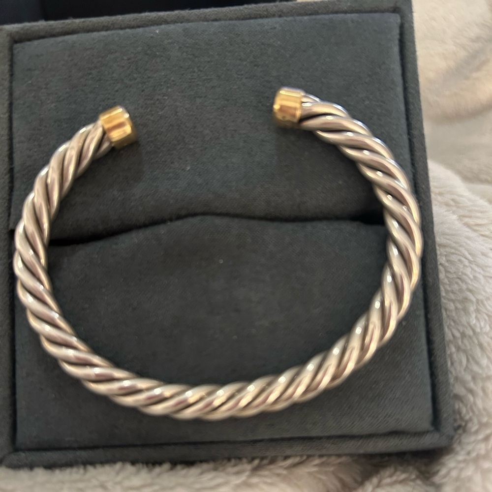 David yurman cable bracelet with 18k gold .. excellent condition like new!!